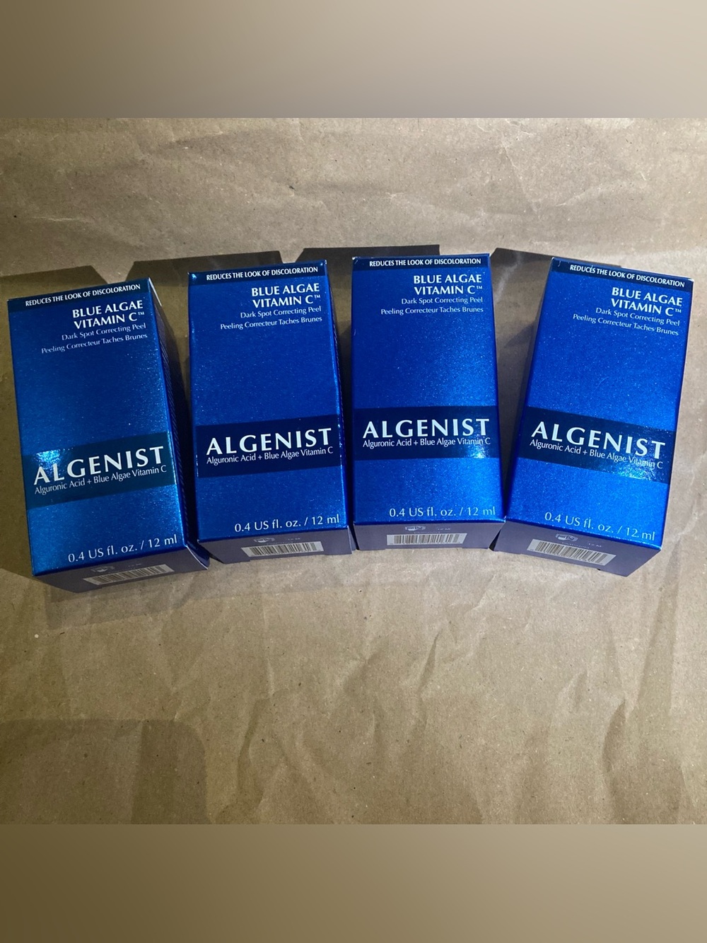 4 x Algenist blue algae vitamin c dark spot correcting peel 12ML